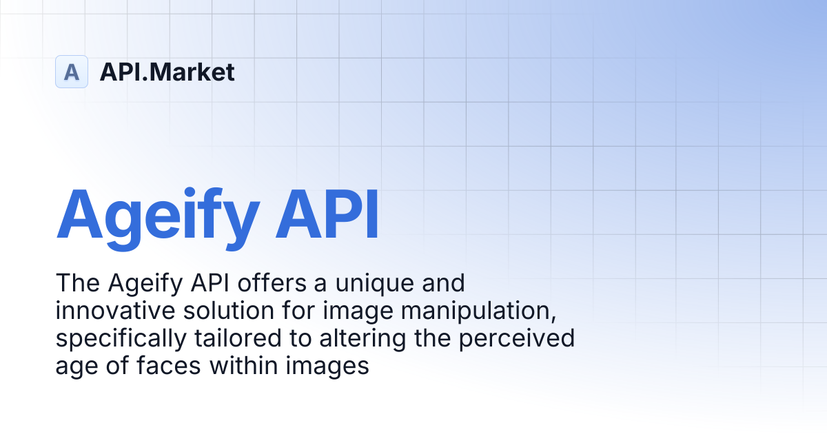Ageify API | API.Market